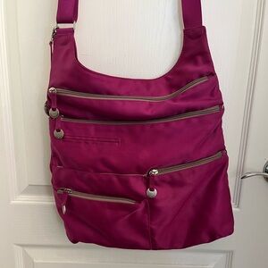 Travelon pink large nylon crossbody travel bags
